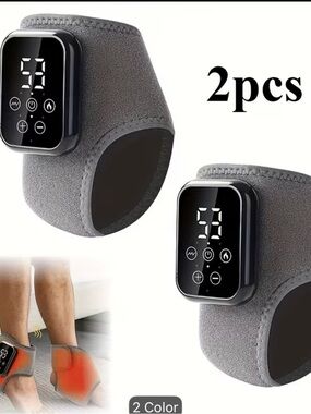 Gray Heated Ankle Wrap with Digital Controller - 2 Pack